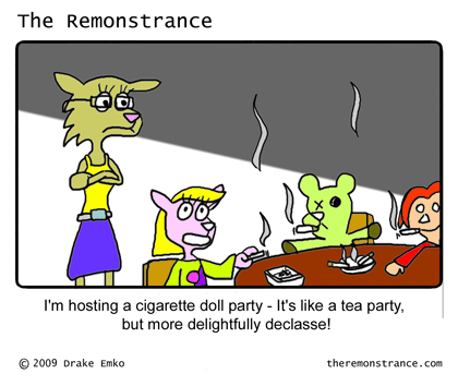 The Modern Doll Party - The Remonstrance comic for 2009-01-27. Word of the day: declasse