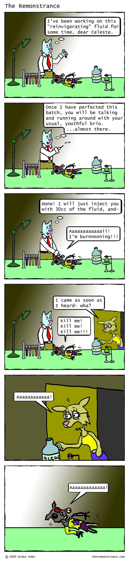 Hector Longaramus, Reanimator - The Remonstrance comic for 2009-10-12. Word of the day: brio