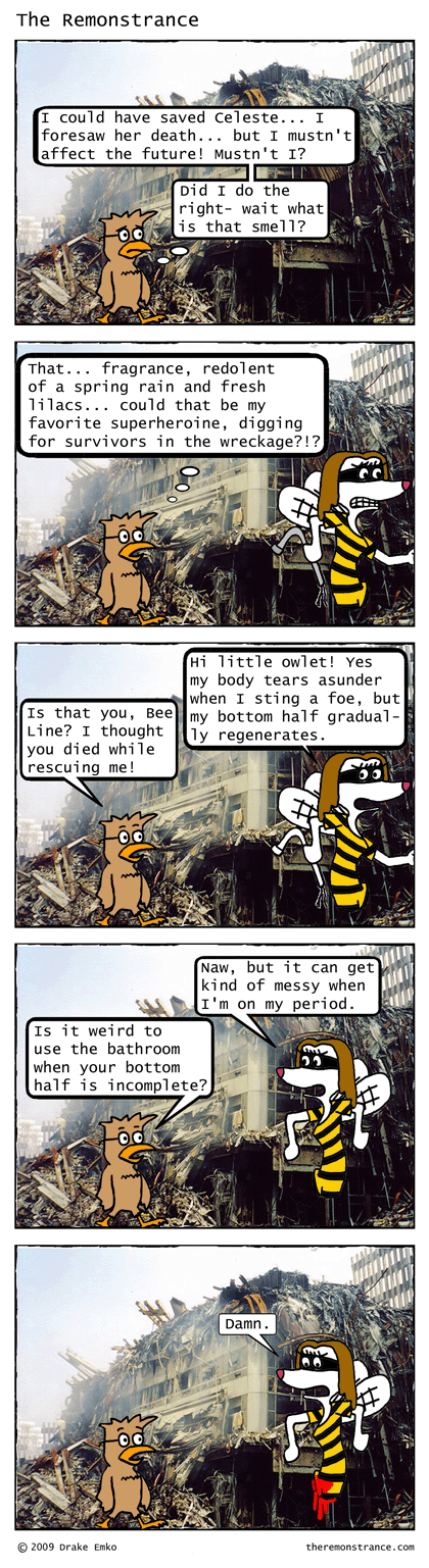 Wortle Reunites with His Hero - The Remonstrance comic for 2009-11-02. Word of the day: redolent