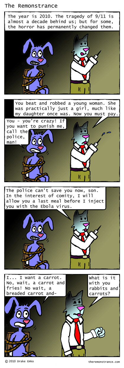 A New Year, A Last Meal - The Remonstrance comic for 2010-01-04. Word of the day: comity