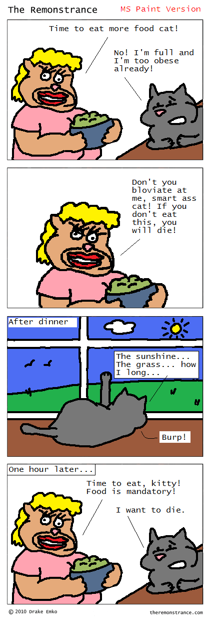 Le Chat Miserable - The Remonstrance comic for 2010-05-31. Word of the day: bloviate