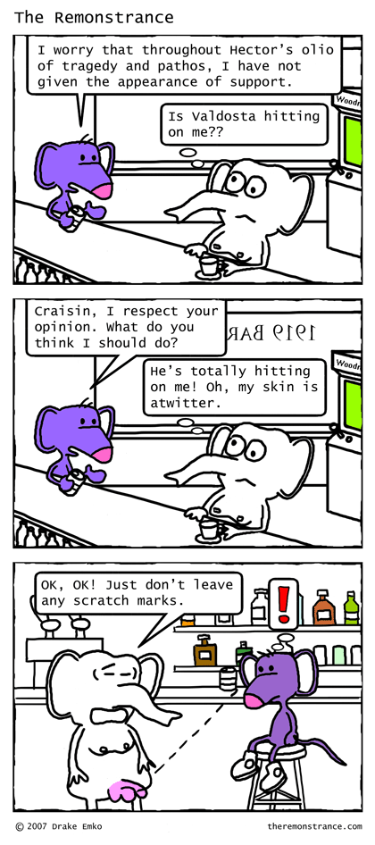 Valdosta Looks for Advice - The Remonstrance comic for 2007-02-05. Word of the day: olio
