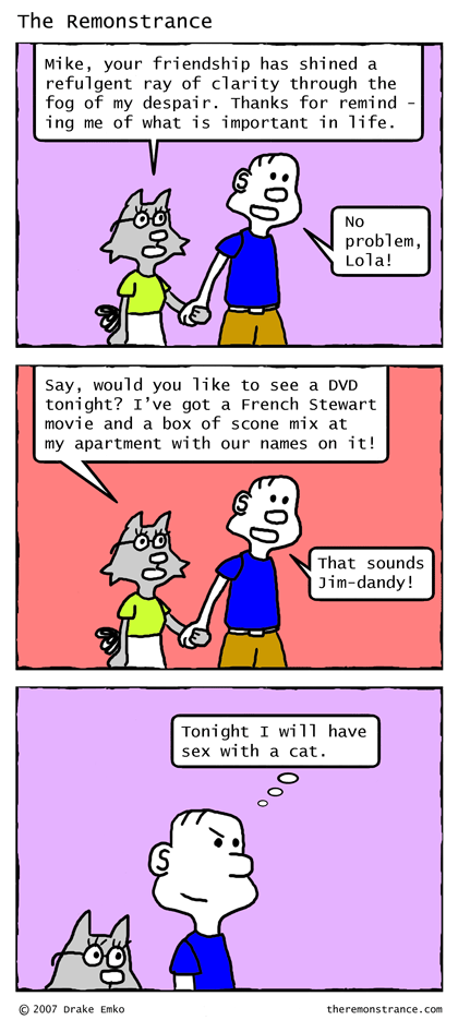 The Beauty of Friendship - The Remonstrance comic for 2007-04-09. Word of the day: refulgent
