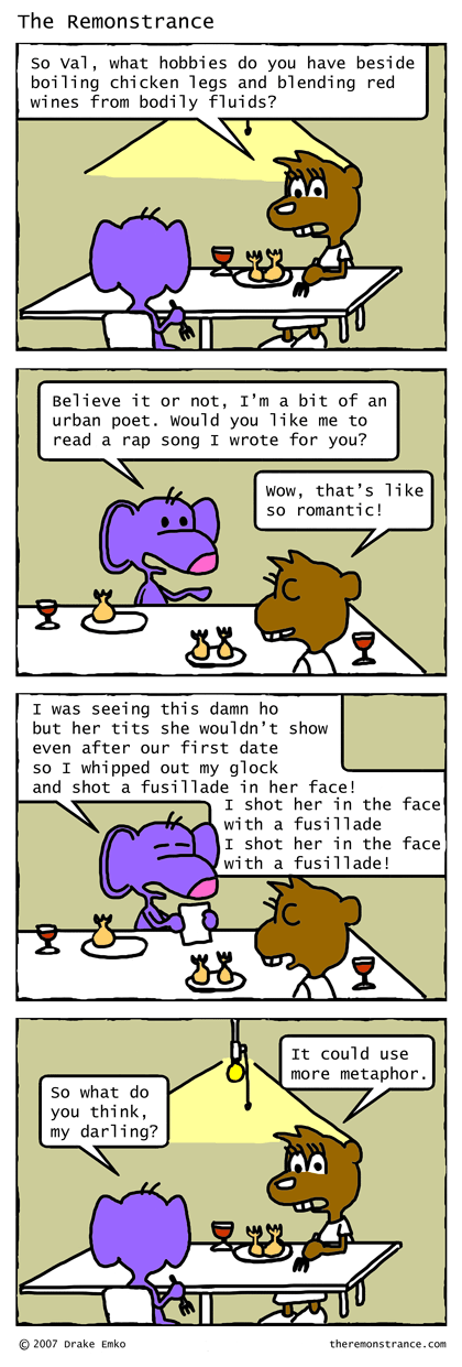 Fusillade - The Remonstrance comic for 2007-10-29. Word of the day: fusillade