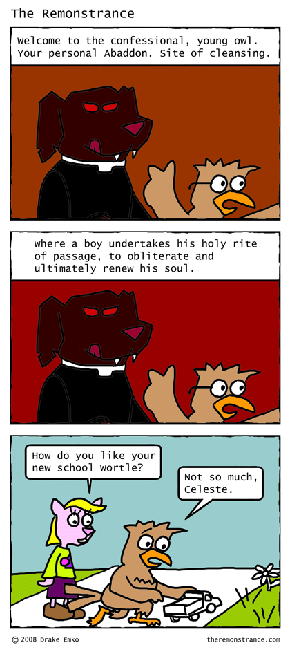 The Confessional II - The Remonstrance comic for 2008-04-29. Word of the day: Abaddon