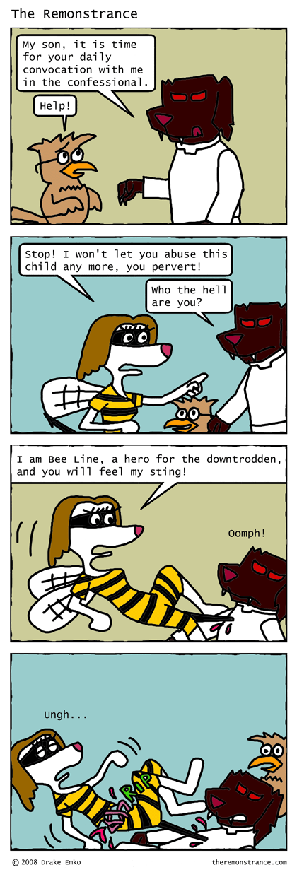 Bee Line to the Rescue - The Remonstrance comic for 2008-05-19. Word of the day: convocation