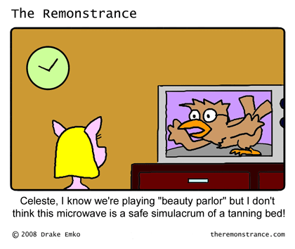 The Nuking of Wortle - The Remonstrance comic for 2008-12-01. Word of the day: simulacrum